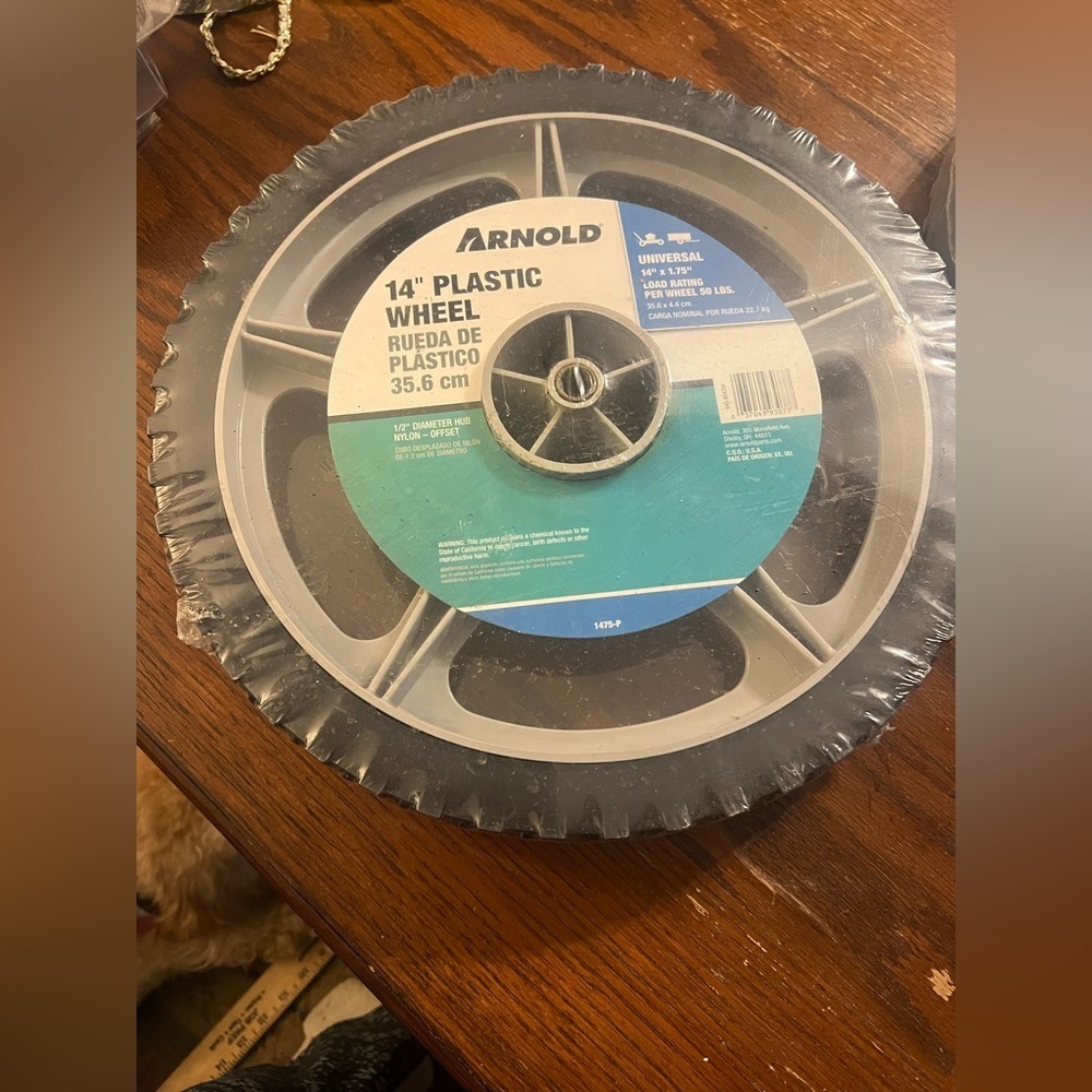 14" Plastic Wheel - Black and Gray